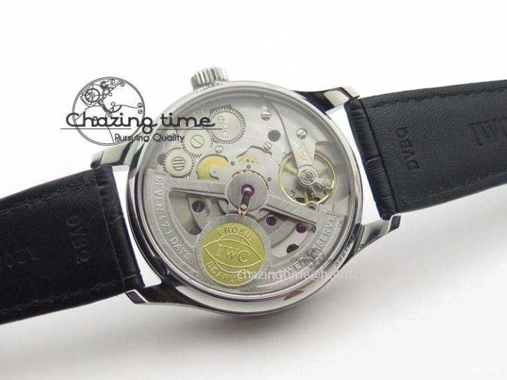 MIROTIME 0125 Bold Portuguese Real PR IW500704 ZF 1:1 Best Edition On Black Leather Strap A 7374